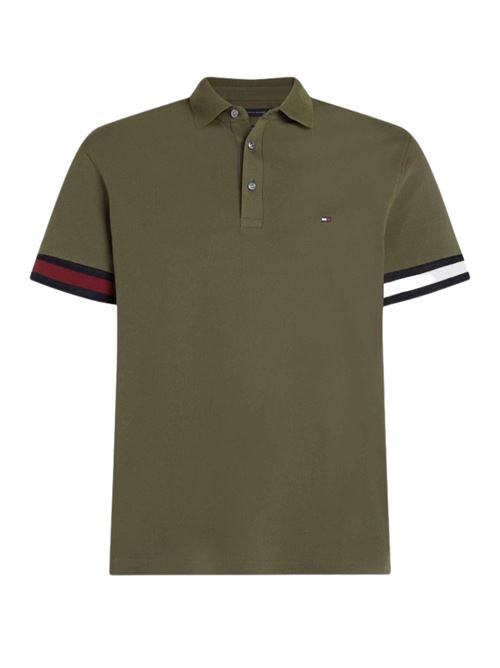 Polo uomo verde in cotone Tommy Hilfiger | MW0MW38458PLI